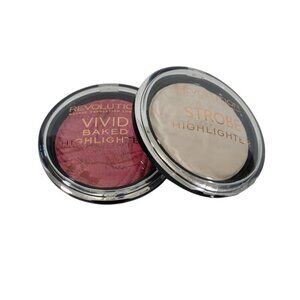 Makeup Revolution Vivid Baked & Strobe Highlighter Duo, for women, NWOB.